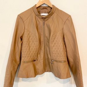 New York And Company Faux Leather Jacket Size L